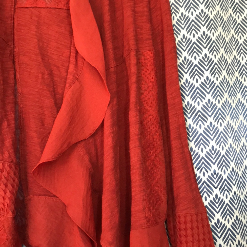 🎉HP🎉Anthropologie Orange Cardigan - Picture 5 of 8